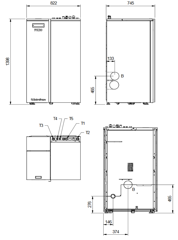 Chaudière à granulés - EXTRAFLAME PK20 EVO 20 kW
