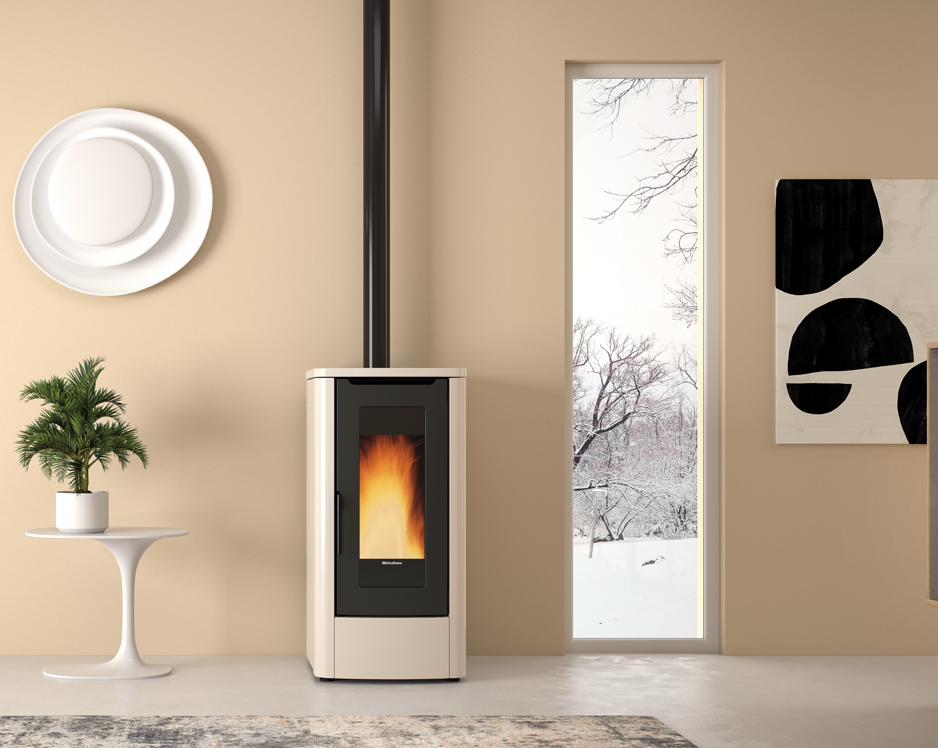 Poêle à granulés canalisable - EXTRAFLAME Teorema Plus AD 12 kW