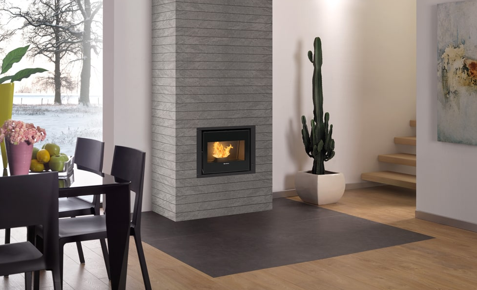 Insert à granulés ventilé - EXTRAFLAME Comfort P70 H49 5.0 8 kW