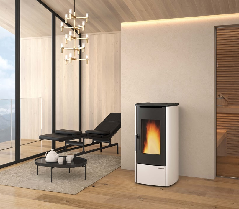 Poêle à granulés ventilé hydro - EXTRAFLAME Marina Idro H11 15 kW