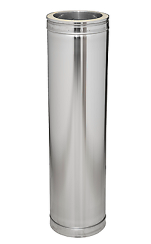 Conduit droit paroi isolé 940 mm Ø80mm - DW 316L/304