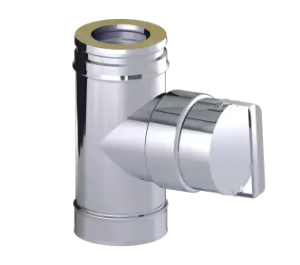 Té 93° avec inspection paroi isolé Ø80mm - DW 316L/304