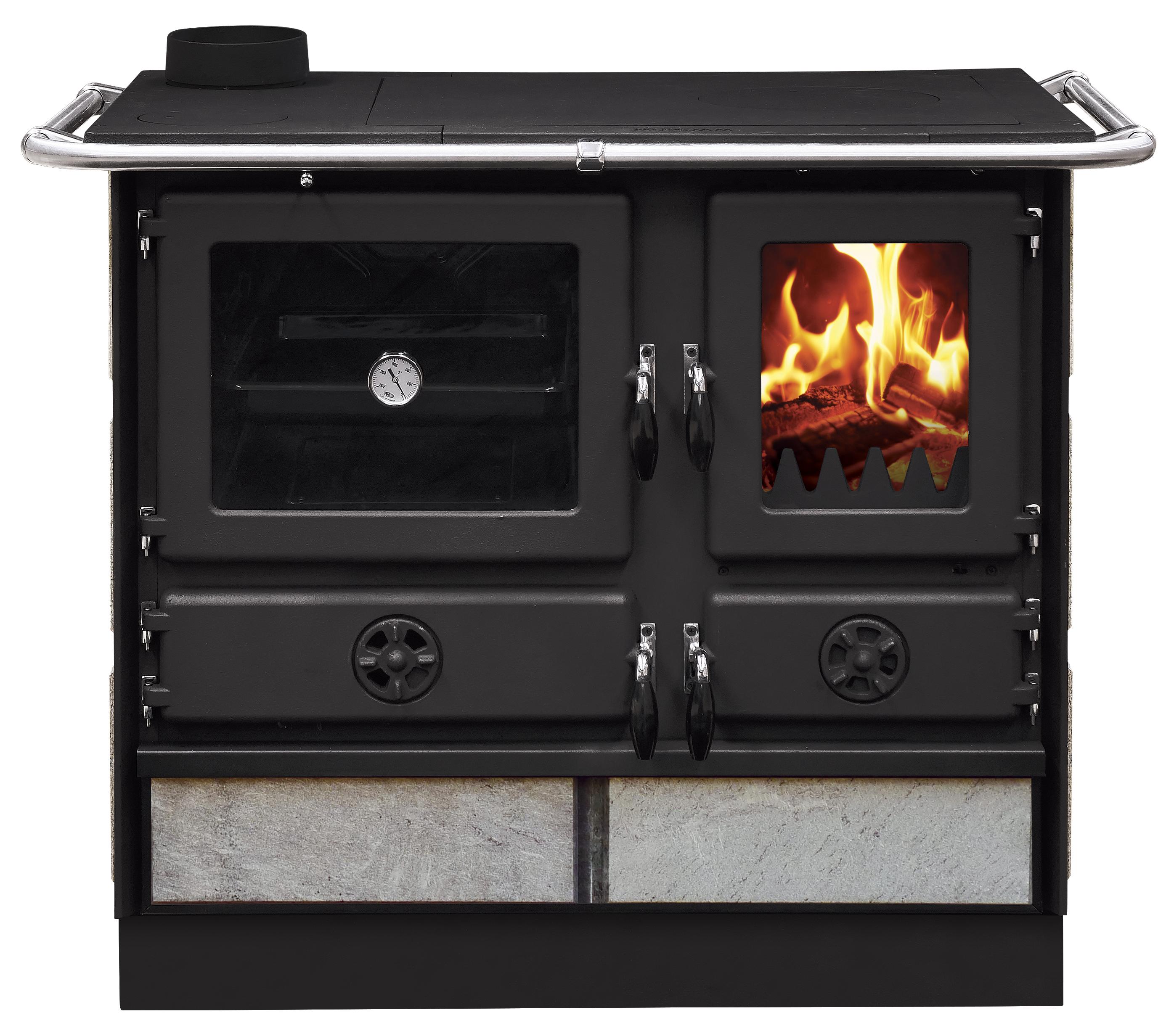 Thermo cuisinière à bois - INTERSTOVES Magnum Hydro SG pierre 14 kW