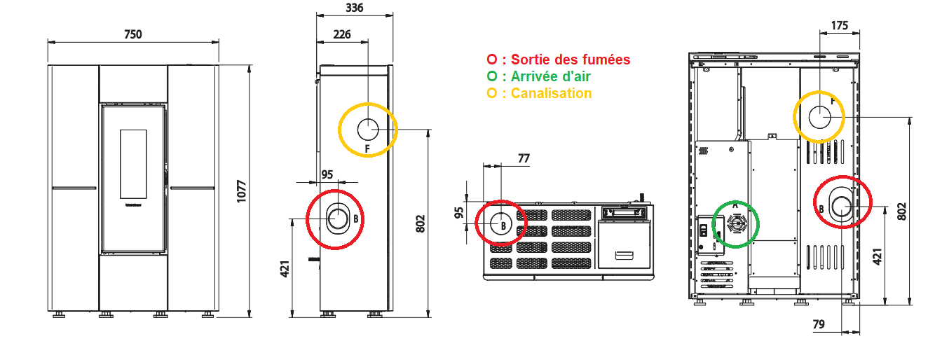Poêle à granules slim canalisable - EXTRAFLAME Marilena Plus Crystal 5.0.16 8 kW