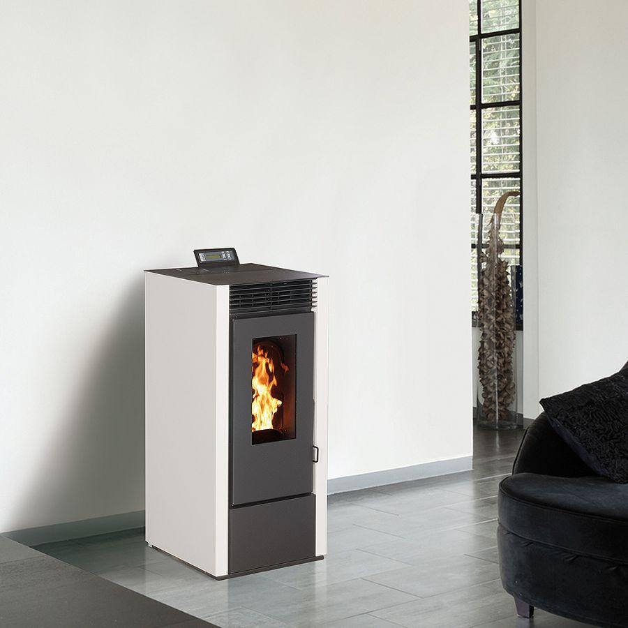 PACK : Poêle à granules étanche canalisable + Kit ventouse - INTERSTOVES Marina 14C 14 kW