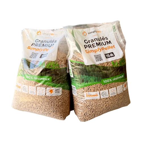 Granulés de bois Premium SimplyPELLET - 65 sacs 975kg