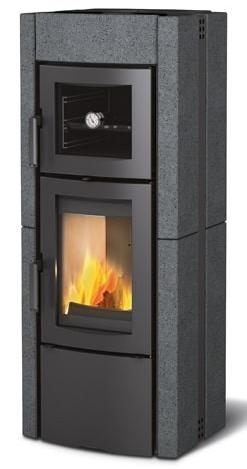 Poêle à bois avec four raccordable - LA NORDICA Ester Forno 5.0 8.2 kW