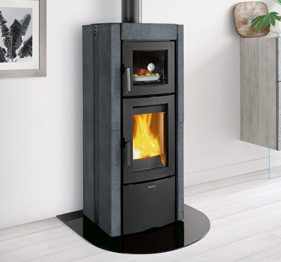 Poêle à bois avec four raccordable - LA NORDICA Ester Forno 5.0 8.2 kW