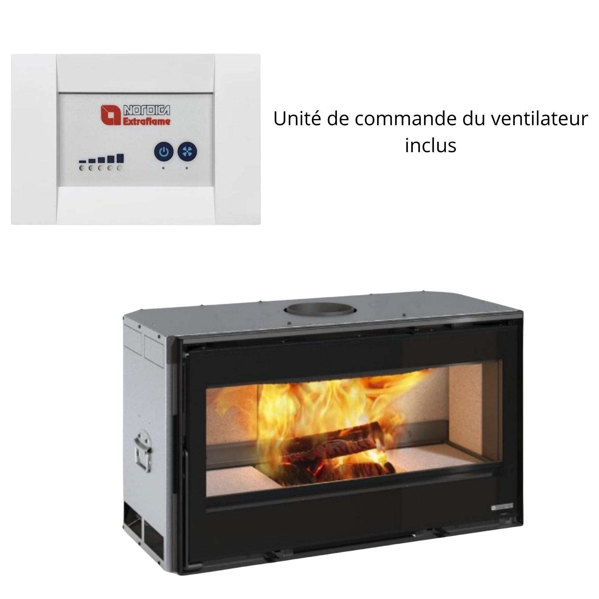 Insert à bois ventilé - LA NORDICA Inserto 100 Lean 10.5 kW