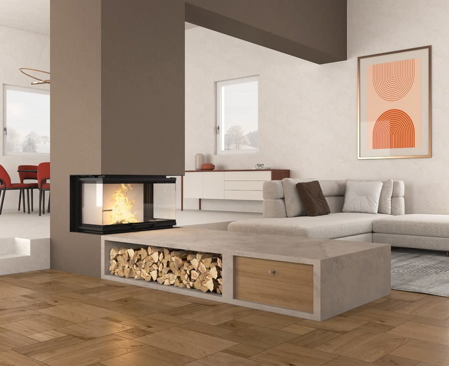 Insert à bois 3 faces - LA NORDICA Monoblocco 3LC.165 12 kW