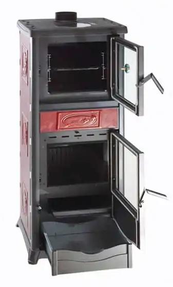 Poêle à bois avec four raccordable - LA NORDICA Rossella Plus Forno.165 Ceramica 9.4 kW
