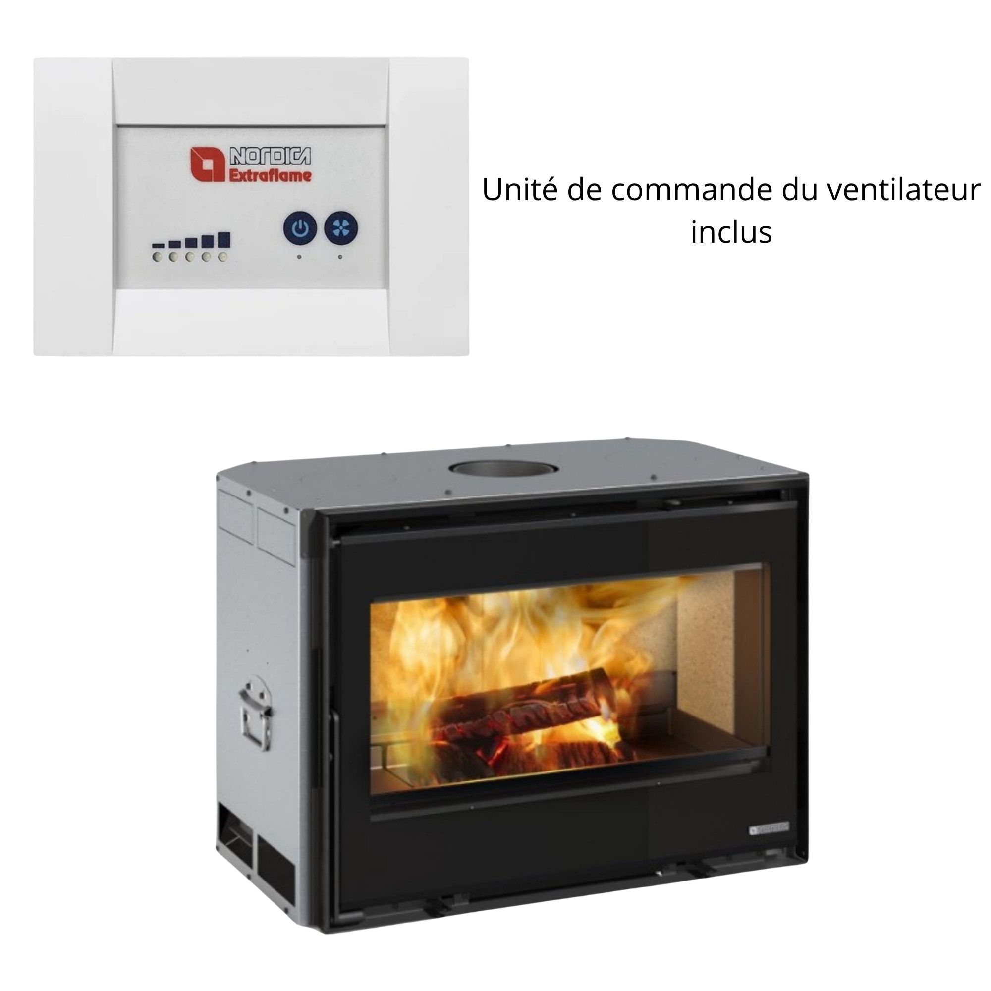 Insert à bois ventilé - LA NORDICA Inserto 80 Lean 9.5 kW
