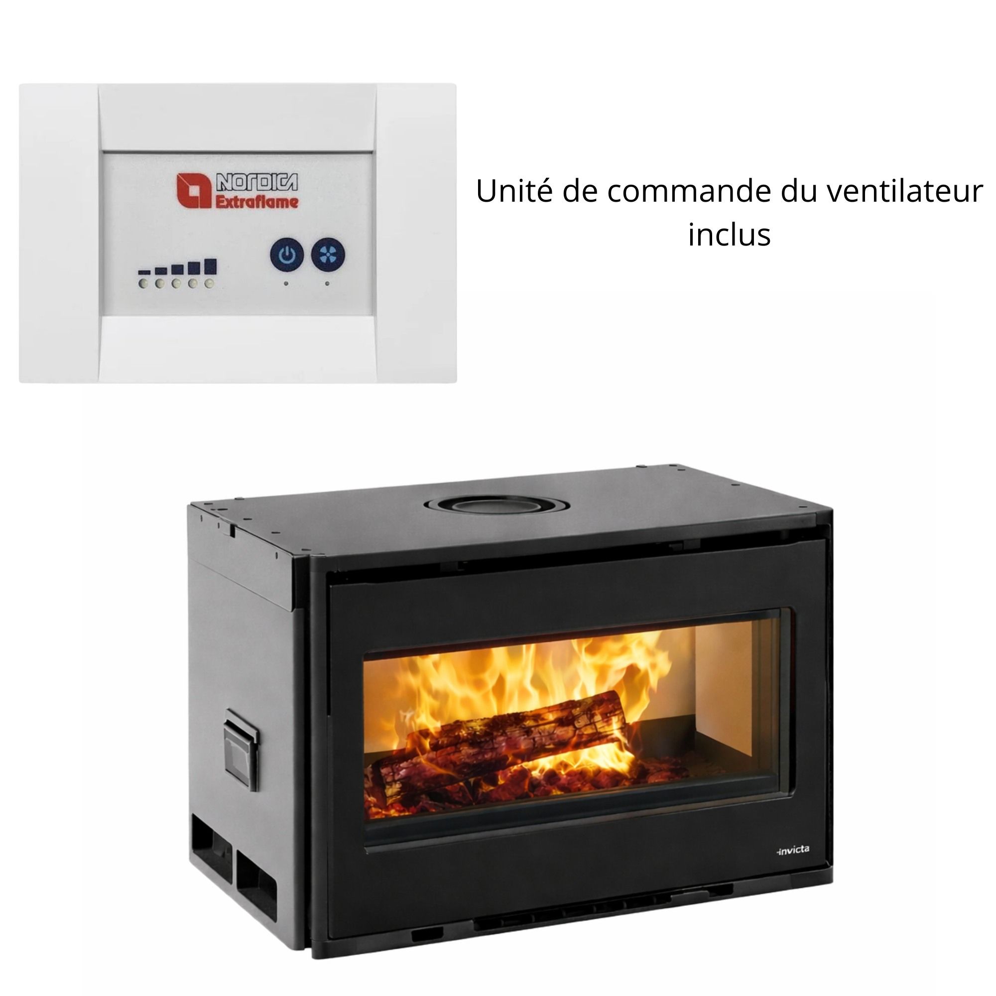 Insert à bois ventilé - LA NORDICA Inserto 80 H49 Lean 9.5 kW