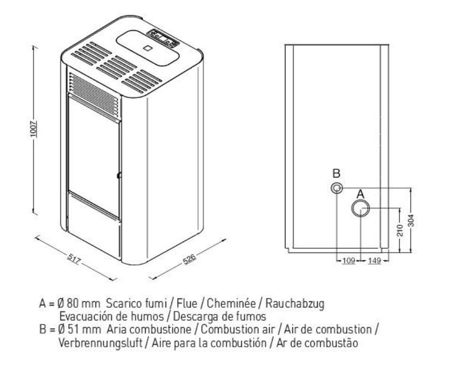 Poêle à granulés - PUNTO FUOCO Laila 12.5 kW