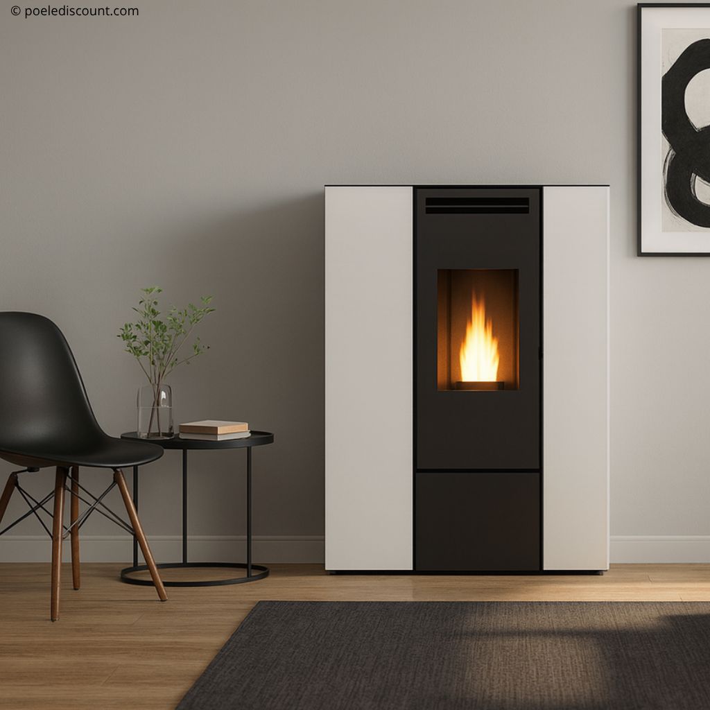 Poêle à granulés étanche slim canalisable - PUNTO FUOCO Olivia Can Up 9.9 kW