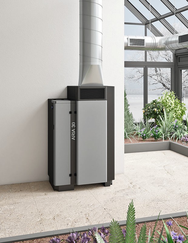 Chaudière à granulés à air pulsé - EVA CALOR Aria 35 kW