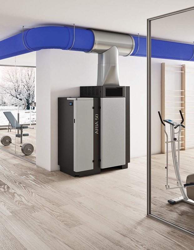 Chaudière à granulés à air pulsé - EVA CALOR Aria 50 kW