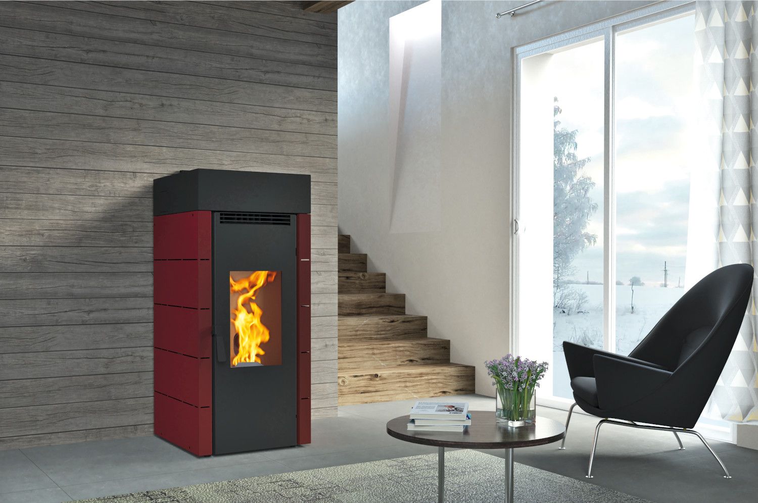 Poêle à granulés canalisable - FM CALEFACCION BP-701 15.8 kW