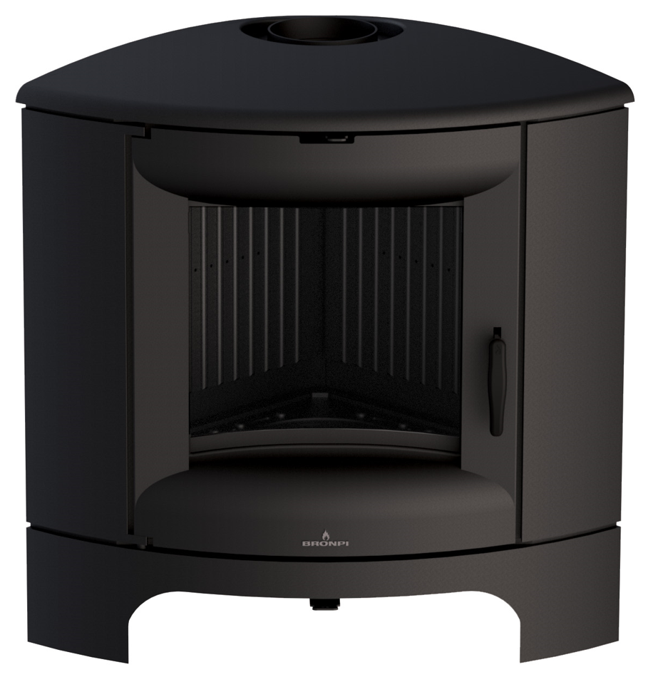 Poêle à bois d'angle en fonte - BRONPI Bremen 12 kW