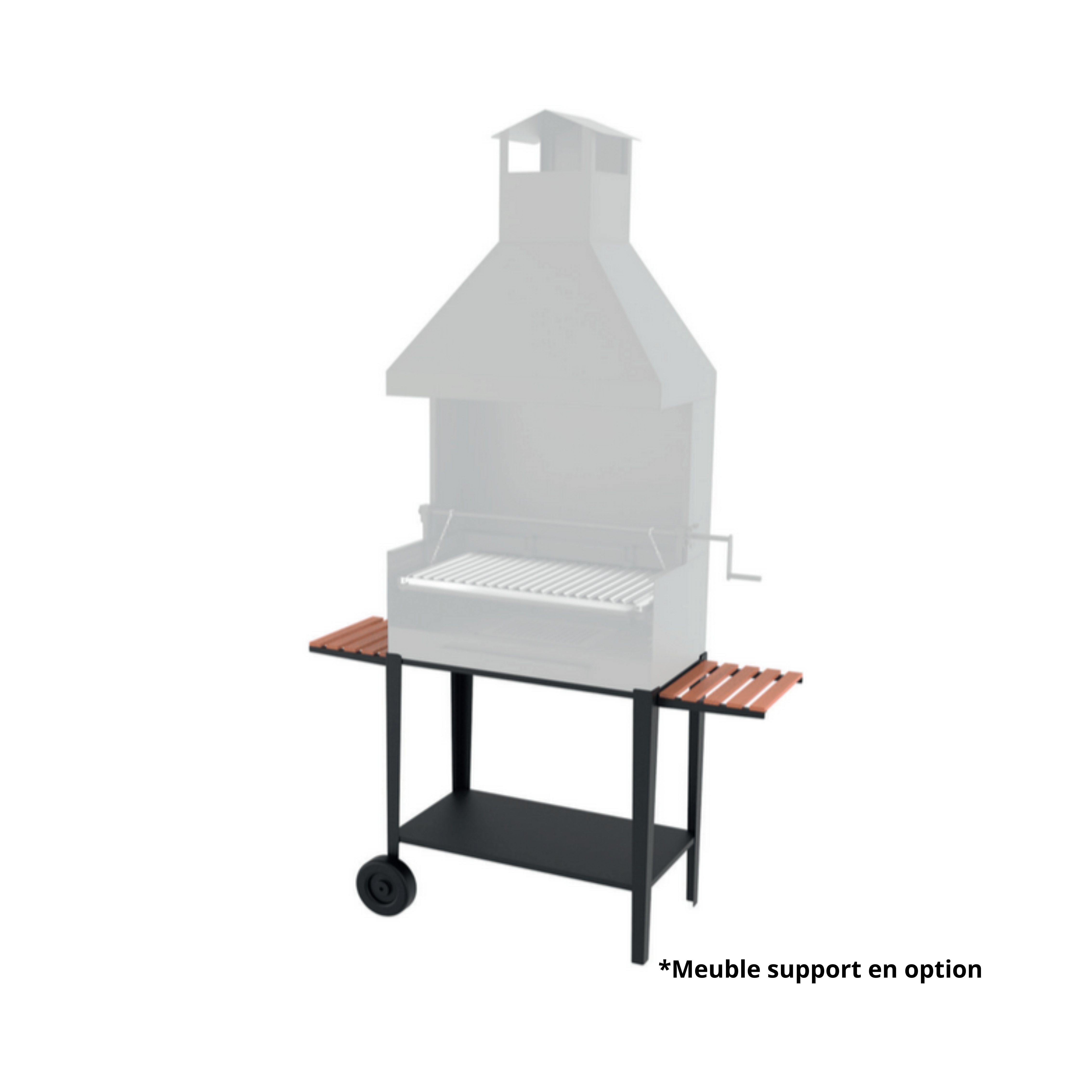 Barbecue bois/charbon à manivelle - FM CALEFACCION - BVE-100