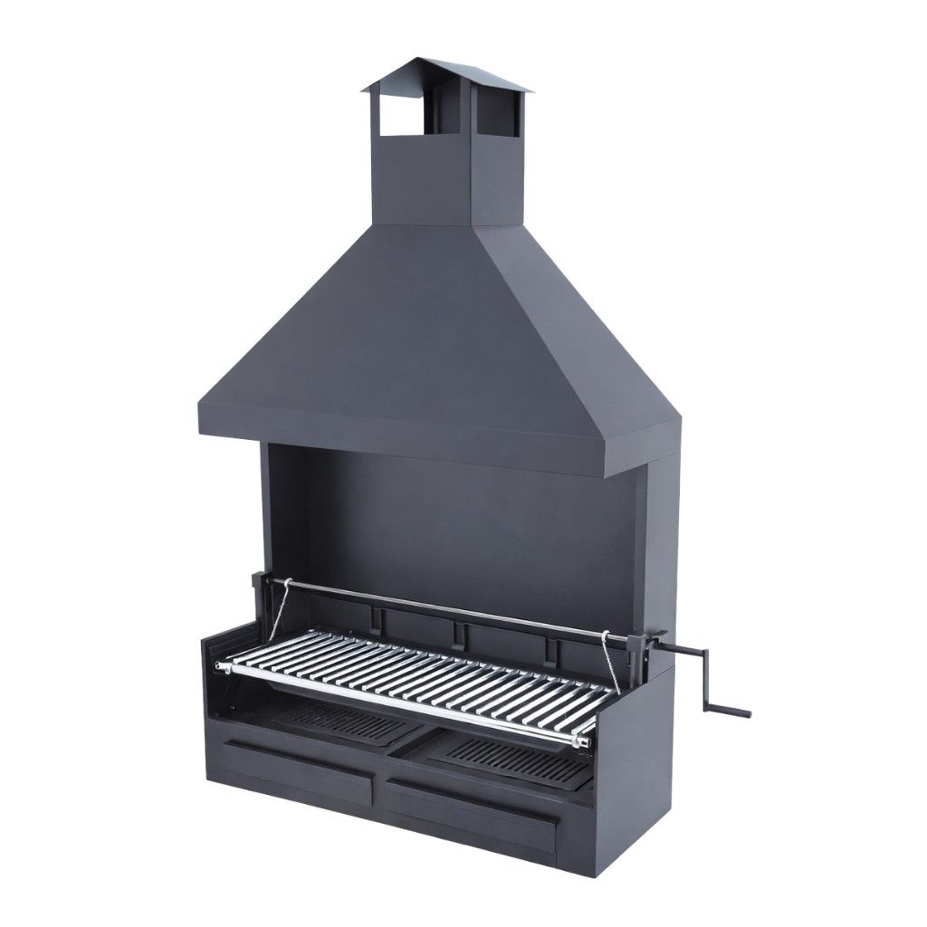 Barbecue bois/charbon à manivelle - FM CALEFACCION - BVE-102