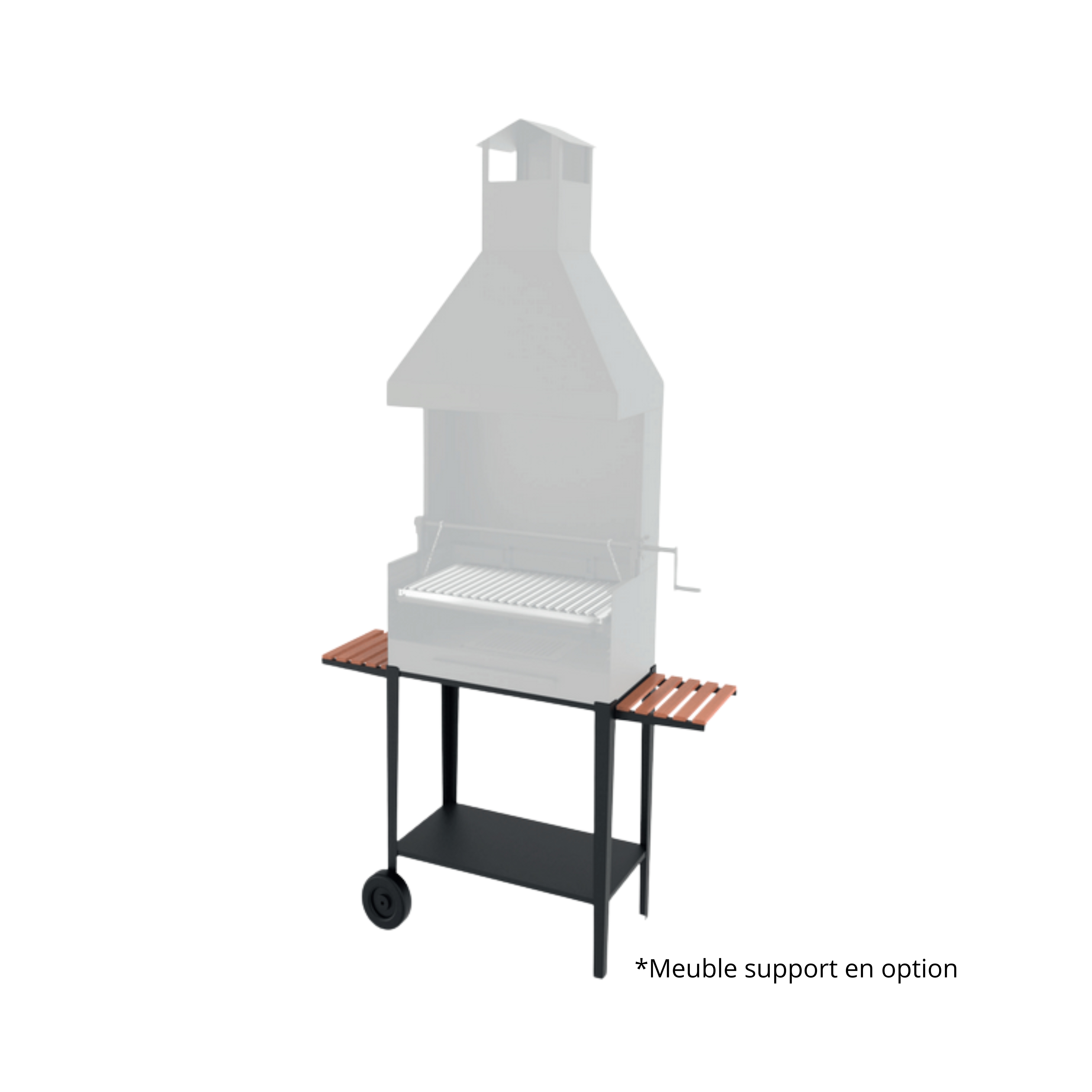 Barbecue bois/charbon à manivelle - FM CALEFACCION - BVE-60