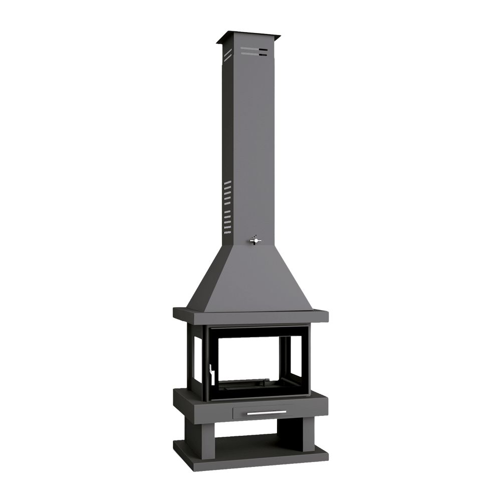Poêle à bois cheminée 4 vitres - FIREMATIC Kingston 10.9 kW