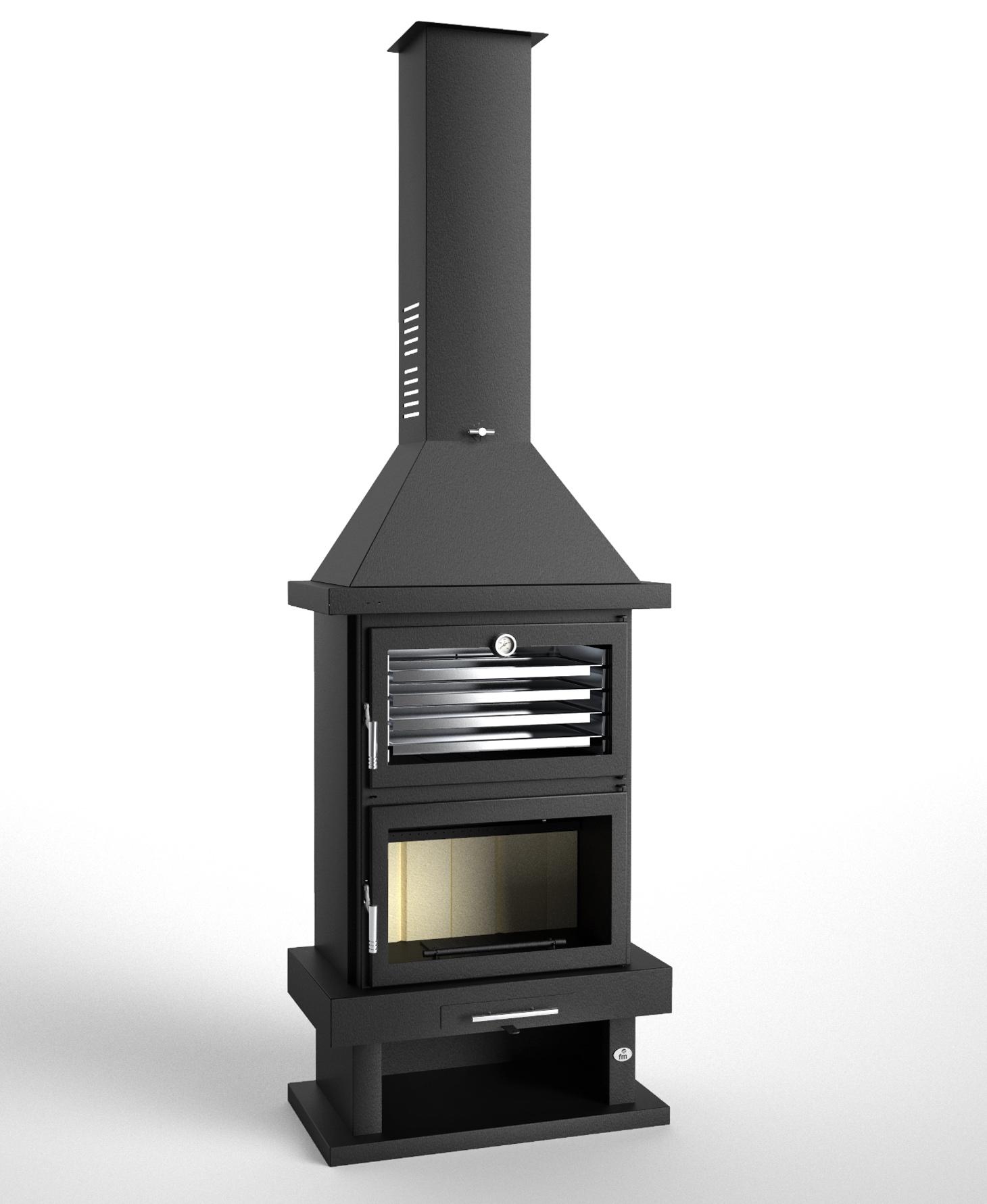 Poêle à bois cheminée avec four - FIREMATIC Lincoln 13.8 kW