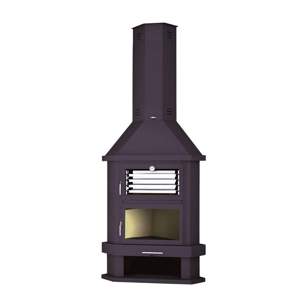 Poêle à bois cheminée d'angle avec four - FIREMATIC Houston 13.8 kW