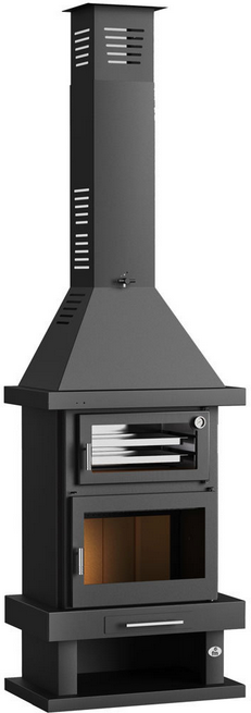 Poêle à bois cheminée avec four - FIREMATIC Phoenix 10.9 kW