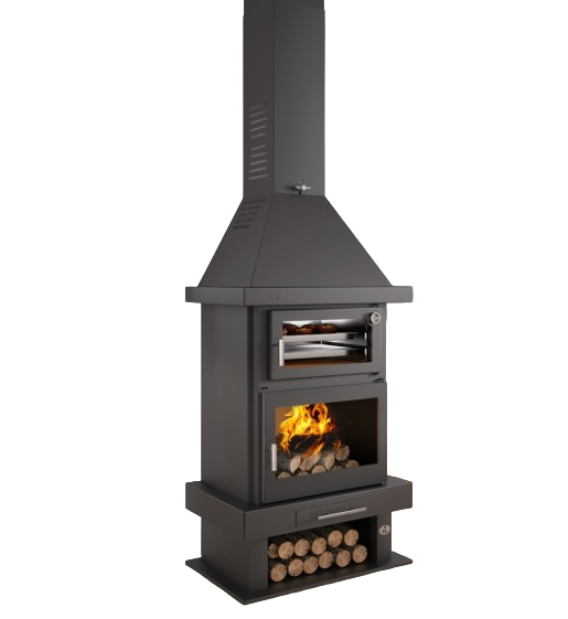Poêle à bois cheminée avec four - FIREMATIC Phoenix 10.9 kW