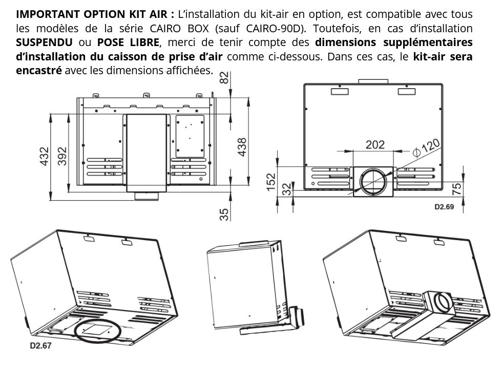 Poêle à bois moderne avec range bûches - BRONPI Cairo 110 Box 15 kW