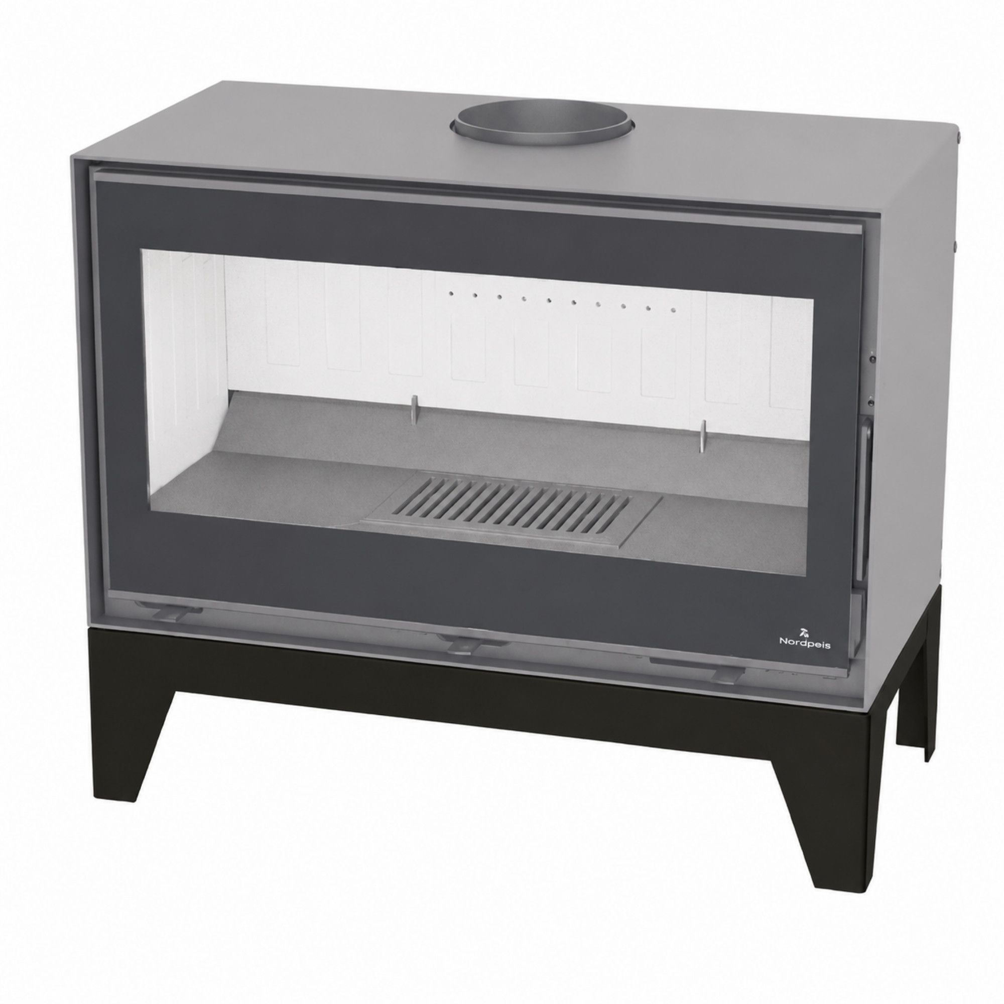 Poêle à bois 2 vitres avec range bûches - BRONPI Cairo 90-D Box 13 kW