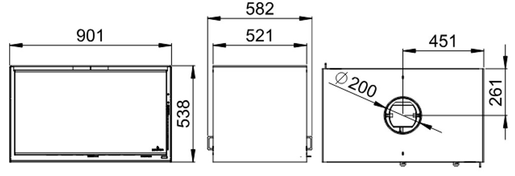 Poêle à bois 2 vitres avec range bûches - BRONPI Cairo 90-D Box 13 kW