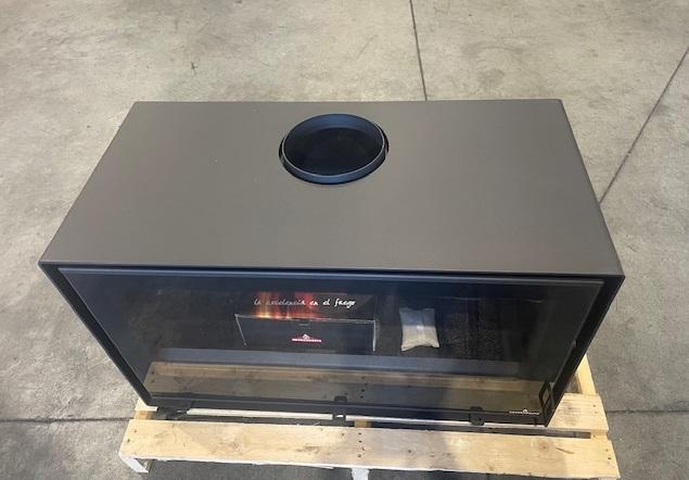 Poêle à bois raccordable sur pieds - BRONPI Cairo 90 Box 13 kW