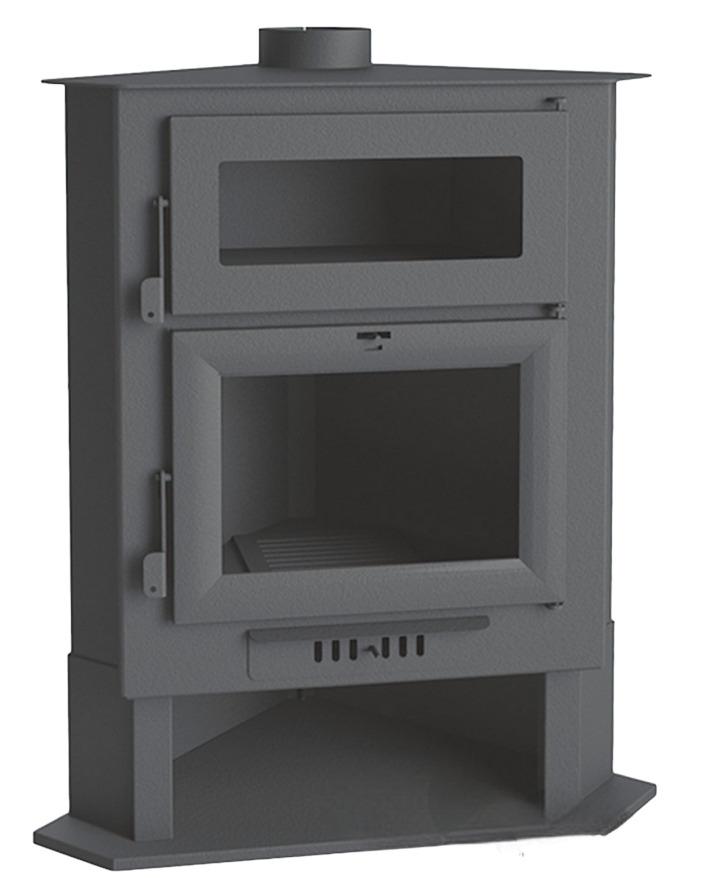 Poêle à bois d'angle avec four - FIREMATIC Memphis 11.2 kW