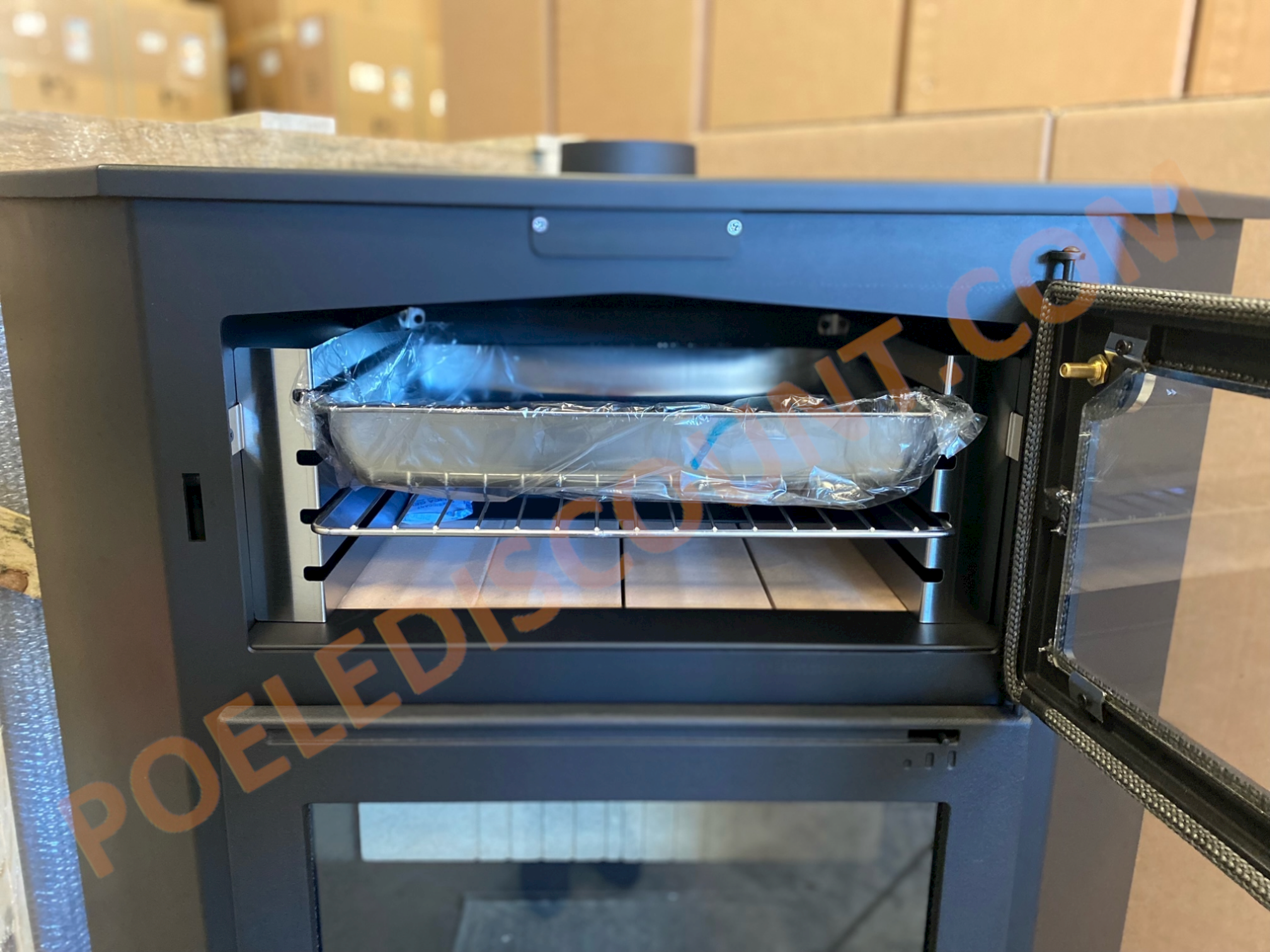 Poêle à bois d'angle avec four - FIREMATIC Akron 9.5 kW
