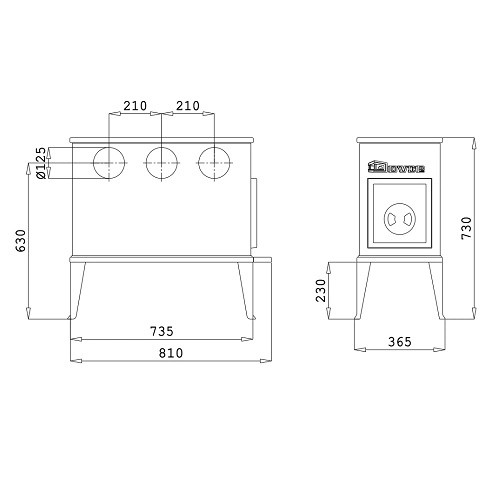 Poêle à bois Dovre 300 CB 9 kW