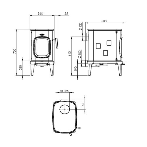 Poêle à bois Dovre SAGA 107 | 7 kW