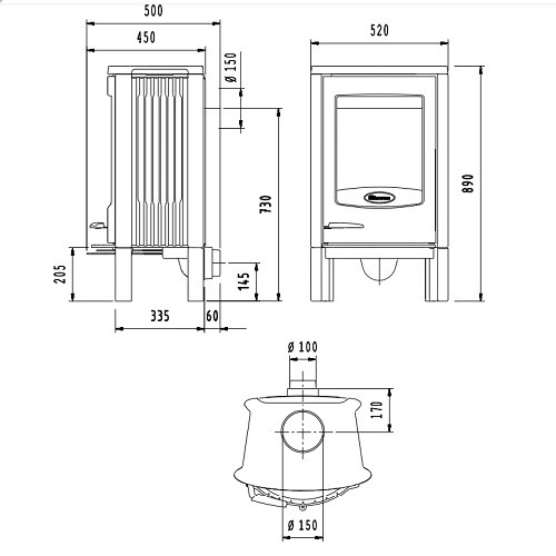 Poêle à bois Dovre Astroline 2/L 7 kW