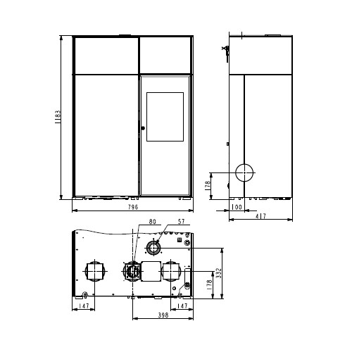 Poêle à granulés Haas und Sohn HSP 8 LUCCA-II RLU Fliptile 8,5 kW