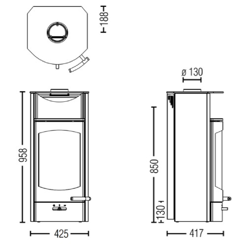 Poêle à bois Austroflamm Flok 2.0 | 4 kW