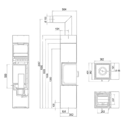 Poêle à bois Austroflamm Slim 4.0 | 5 kW