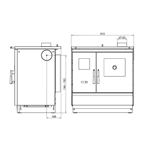 Cuisinière à bois Haas und Sohn HSH 81 | 7,4 kW