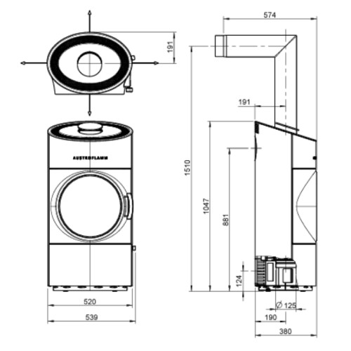 Poêle à bois Austroflamm Clou compact 2.0 | 6 kW