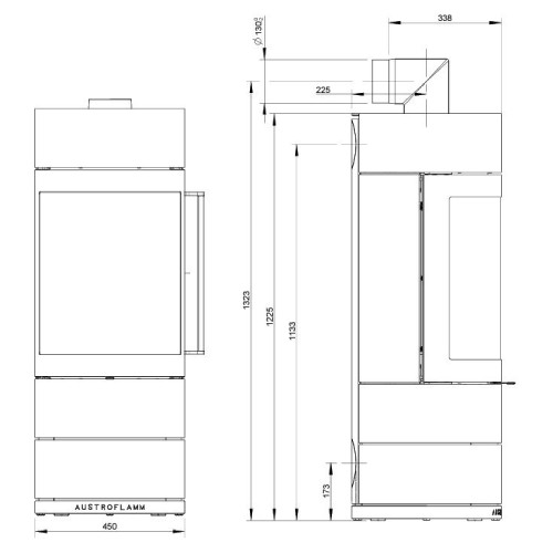 Poêle à bois Austroflamm Lux 7 kW