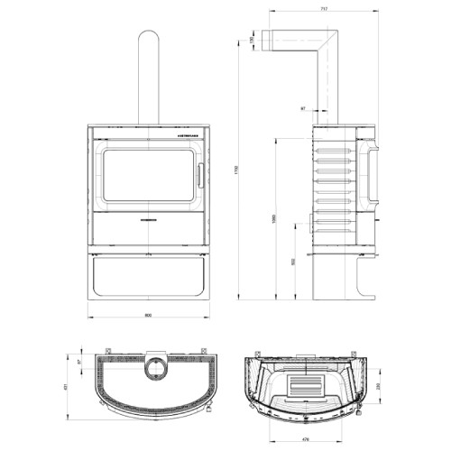 Poêle à bois Austroflamm Cody 2.0 | 8 kW