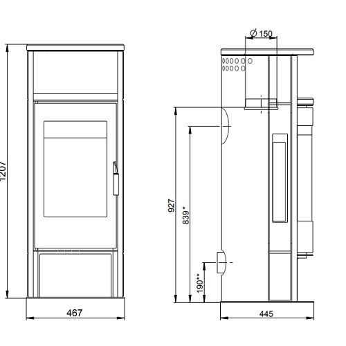Poêle à bois Wodtke Lucky 5 kW