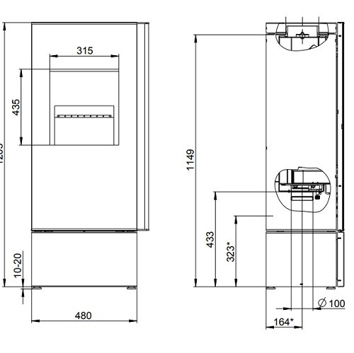 Poêle à bois Wodtke Casa duo 6 kW