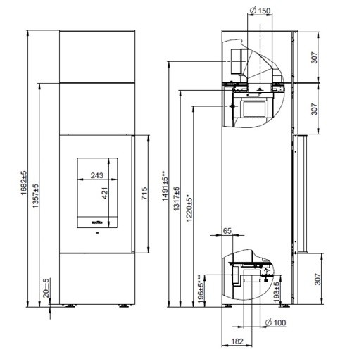 Poêle à bois Wodtke samurai oki 8 kW